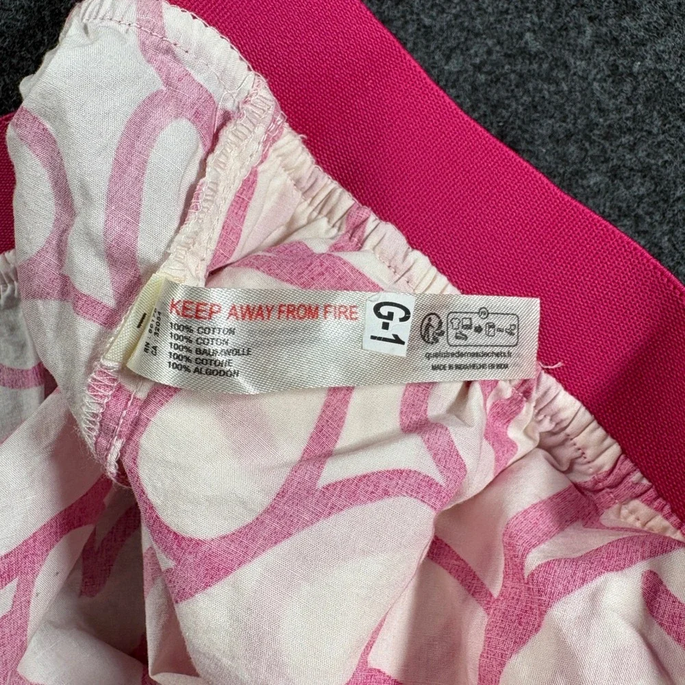 Anthropologie Pajama Shorts Womens 3X Pink Heart Print Cotton Sleepwear Lounge